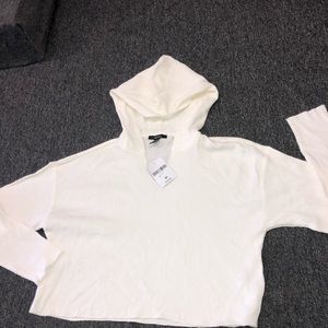 Forever 21 Waffle Knit Top Cream